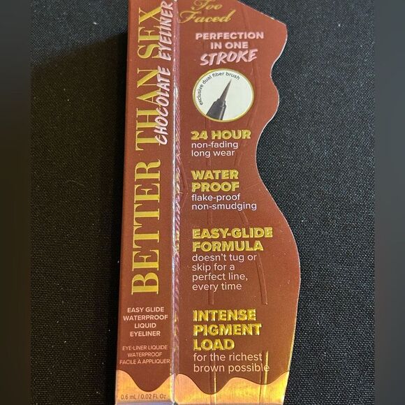 🌷 Too Faced Better Than Sex Chocolate Eyeliner - Brown New FullSz - Picture 2 of 7